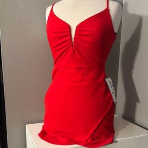 B Darlin Vibrant Red Dress